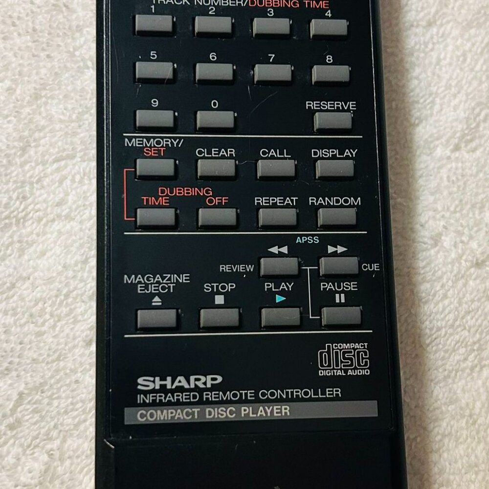 Sharp RRMCK0078AFZZ Remote Control CD Player/Changer